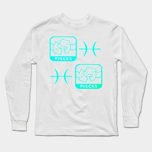 Pisces Birth Sign - Mint Long Sleeve T-Shirt